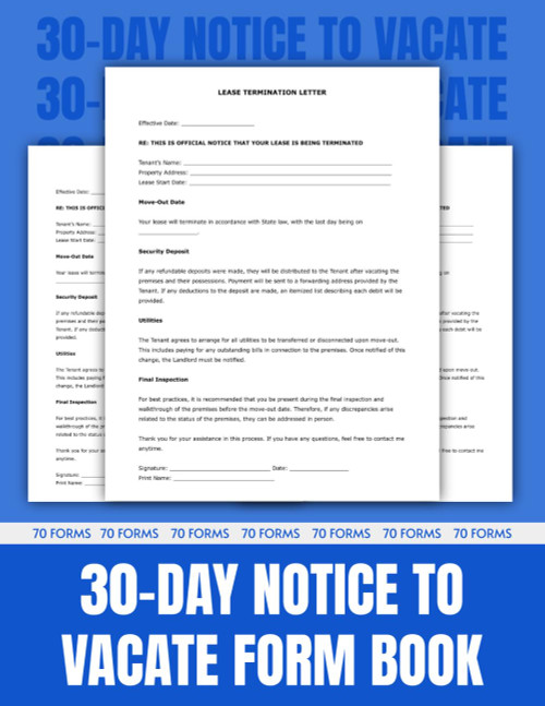 30 Day Eviction Notice Forms Book