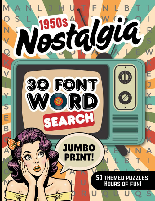30 Font Word Search Book For Seniors