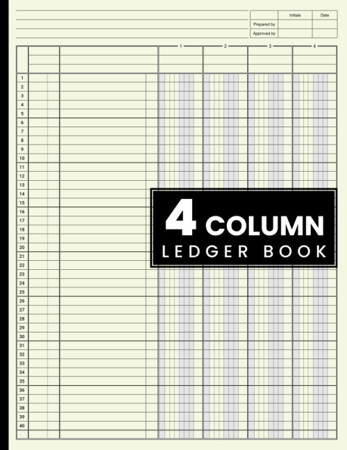 4 Column Ledger Book: Accounting Ledger Book for Bookkeeping