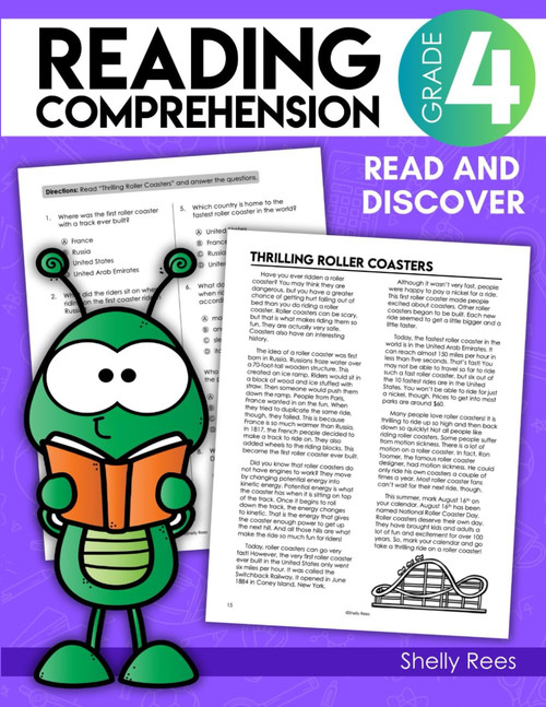 4th Grade Reading Comprehension Workbook