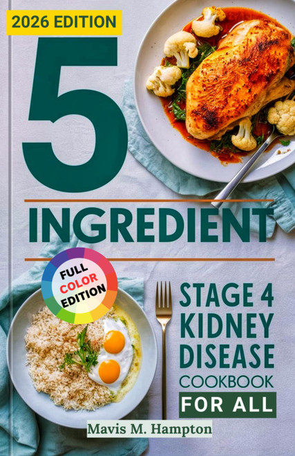 5 Ingredient Stage 4 Kidney Disease Diet Cookbook for All: Simple
