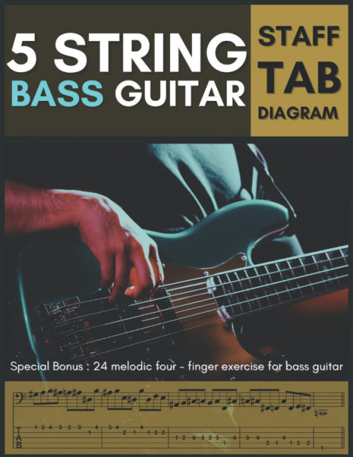 5 String Bass Guitar Staff Tab Diagram
