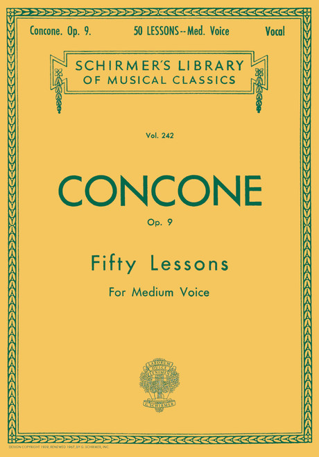 50 Lessons, Op. 9: Schirmer Library of Classics Volume 242 Medium Voice