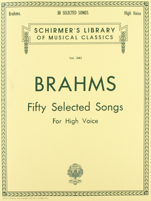 50 Selected Songs: High Voice (Schirmer's Library of Musical Classics