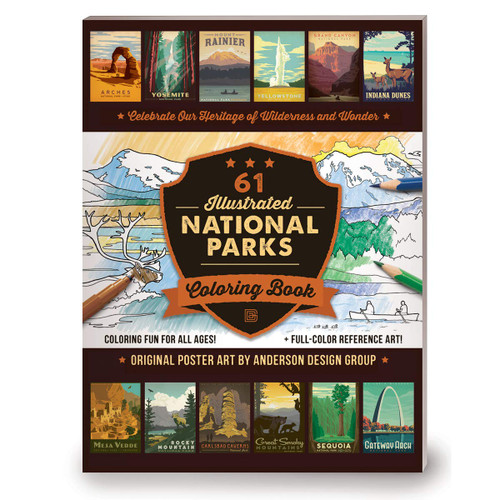 61 Illustrated National Parks Coloring Book Anderson Design Group [July 01