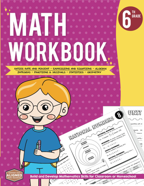 6th Grade Math Workbook: Fractions and Decimals