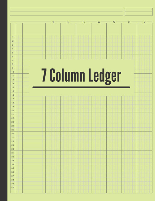 7 Column Ledger Book: 7 Column Ledger Paper