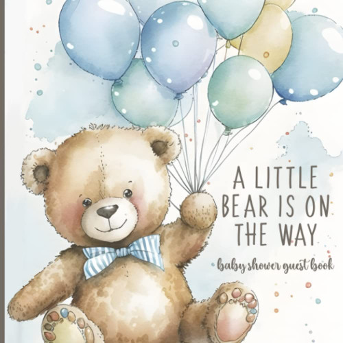 A little bear is on the way Baby Shower Guest Book