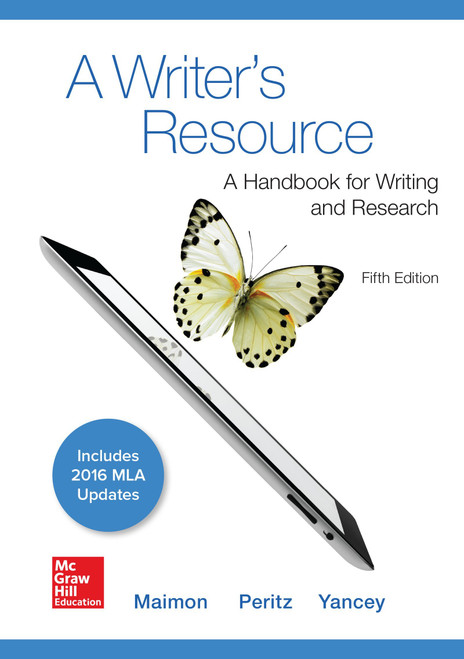 A Writer's Resource 5e MLA 2016 UPDATE