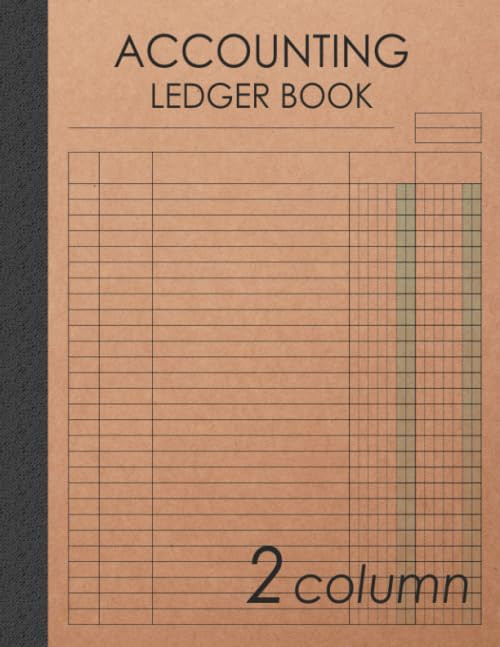 Accounting Ledger Book 2 Column: 120 pages , 8.5 x 11 inches
