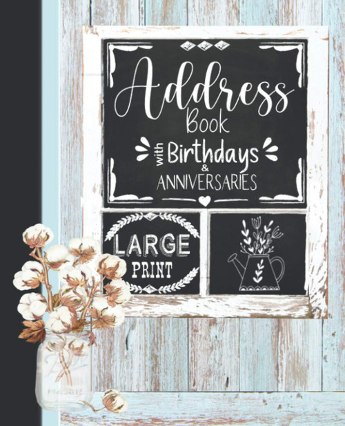 Address Book Large Print: Large Address book with Alphabetical tabs