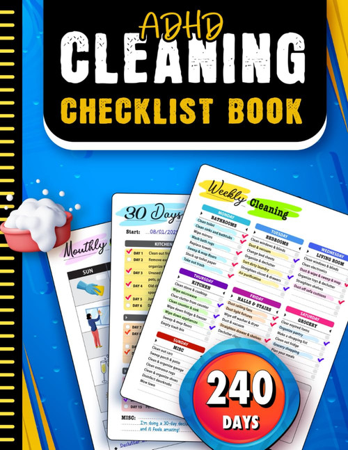 ADHD Cleaning Checklist Book: Your Perfect Guide to 240-Day of Spotless