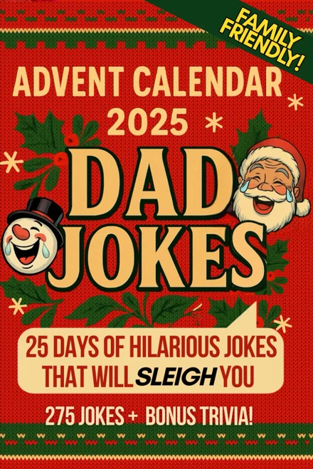 Advent Calendar Dad Jokes: 25 Days of Christmas Family Friendly Jokes
