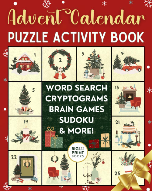 Advent Calendar Puzzle Book: Christmas Countdown With Variety of Brain