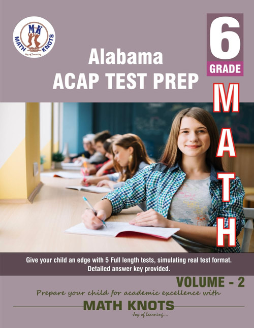 ALABAMA State (ACAP) , 6th Grade MATH Practice Tests ,Volume 2