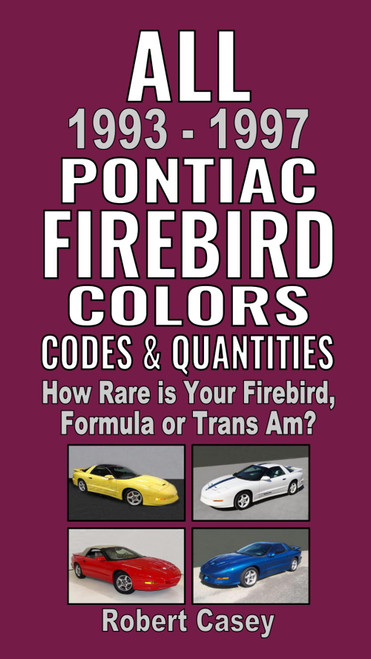All 1993-1997 Pontiac Firebird Colors, Codes & Quantities