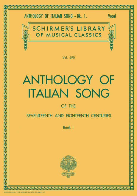 Anthology of Italian Song of the 17th and 18th Centuries, Book 1