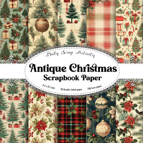 Antique Christmas Scrapbook Paper