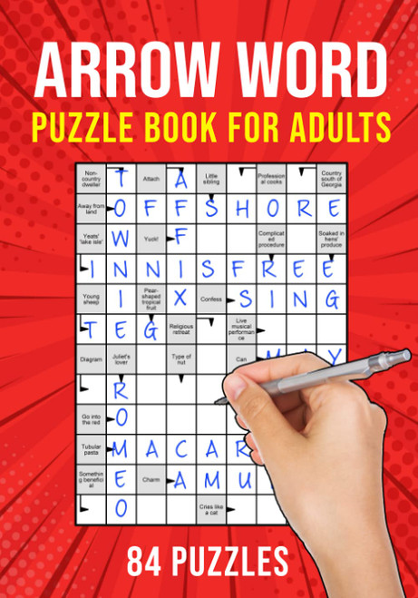Arrow Words Puzzle Book for Adults