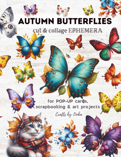 AUTUMN BUTTERFLIES, Cut & Collage Ephemera