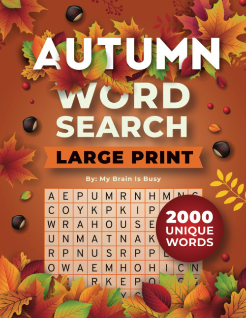AUTUMN Word Search Puzzle Book for Adults