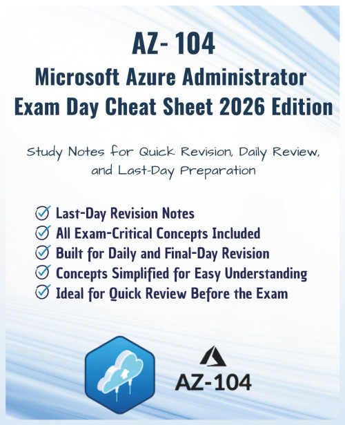 AZ-104: Microsoft Azure Administrator Exam Day Cheat Sheet – 2026 Edition: Study Notes for Quick Revision
