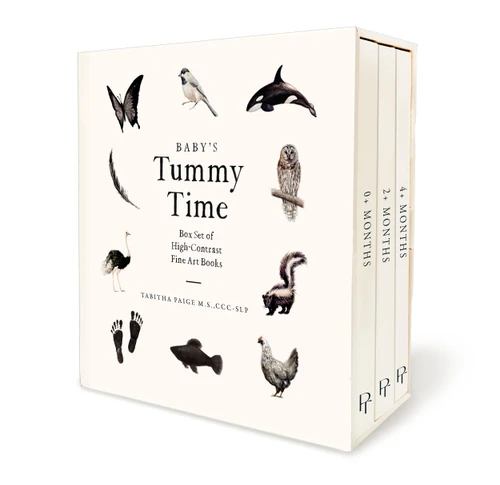 Baby's Tummy Time Book Box Set: A 3-Book Box Set of High-Contrast Art for