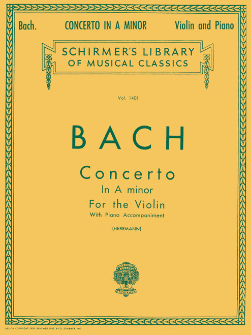 Bach: Concerto in A Minor for Violin and Piano Reduction