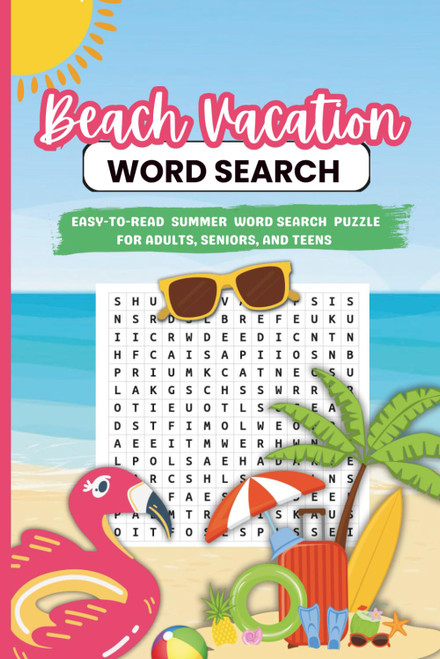 Beach Vacation Word Search Puzzle Book