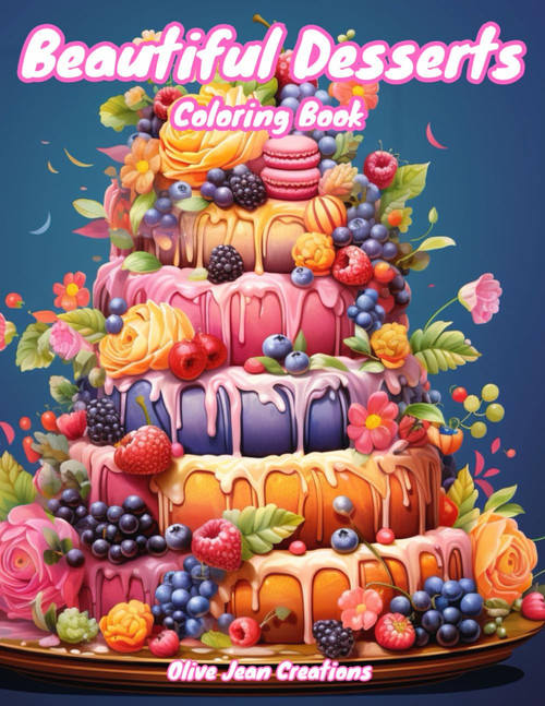 Beautiful Desserts Coloring Book