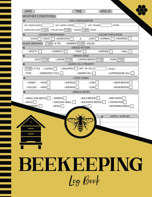 Beekeeping Log Book: Tracking Beehive Inspections