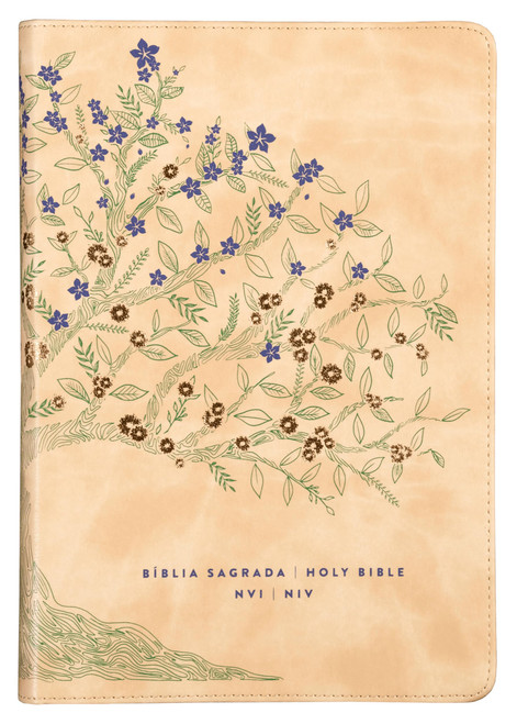 Bíblia Bilíngue NVI/NIV, Português/Inglês, Couro-soft, Bege, Leitura Perfeita