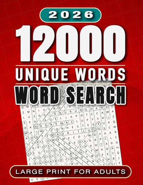 Big Word Search Book for Adults: 12000 Unique Words