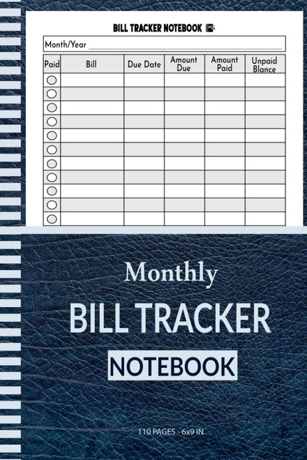 Bill Tracker Notebook: Monthly Bill Planner & Organizer. Finance &