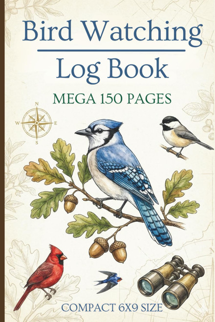 Bird Watching Log Book: Mega 150 Page Field Journal for Birders to Track