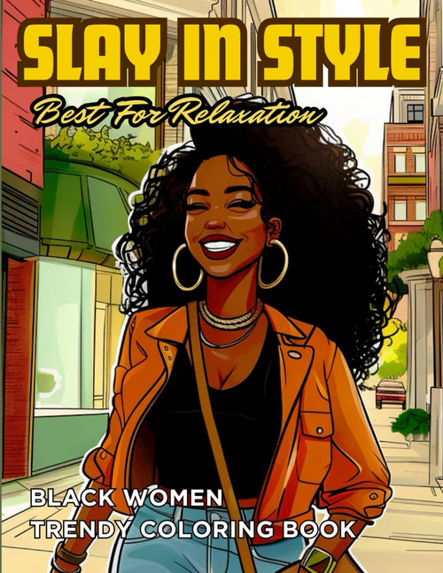 Black Women Fashion Coloring Book