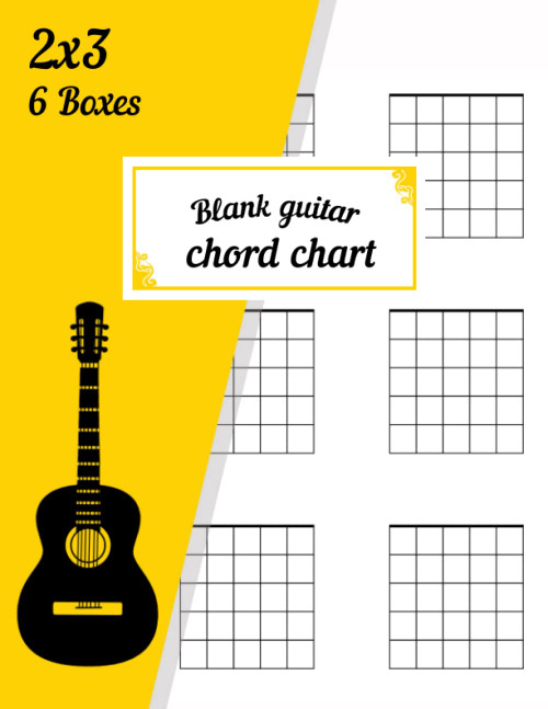 Blank Guitar Chord Chart: Guitar Chord Diagram Notebook For Guitarists