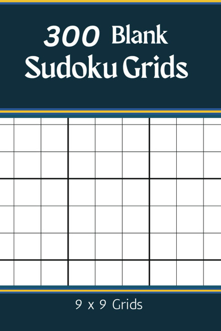 Blank Sudoku Grids: 300 Blank 9x9 Grids - 2 Per Page & Travel Friendly at