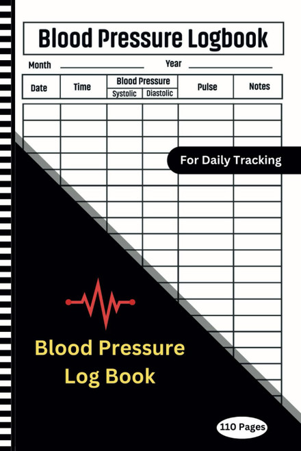 blood pressure log book for daily tracking