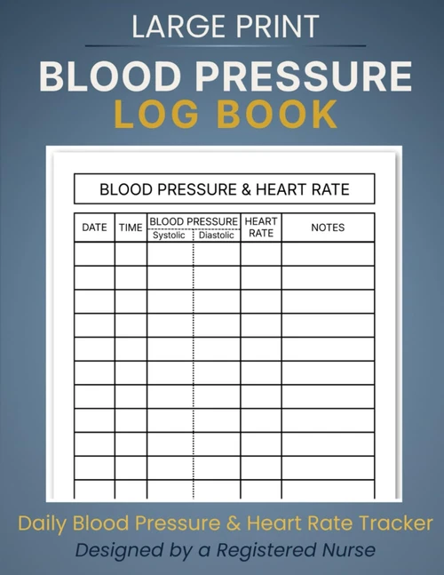 Blood Pressure Log Book: Daily Blood Pressure & Heart Rate Tracker for