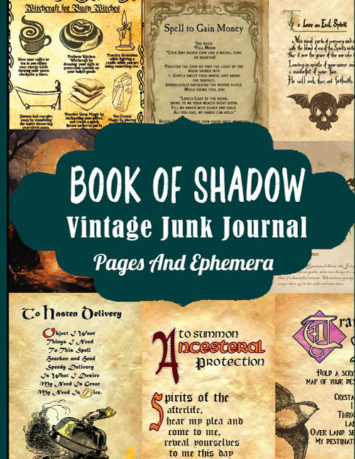 Book Of Shadow Vintage Junk Journal Pages & Ephemera