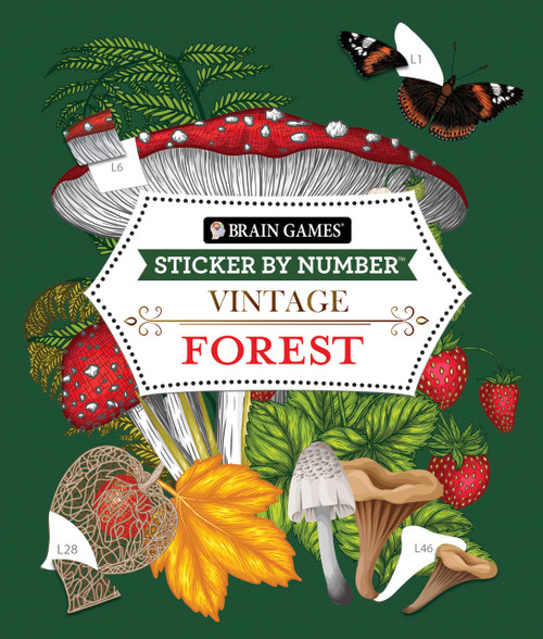 Brain Games - Sticker by Number - Vintage: Forest