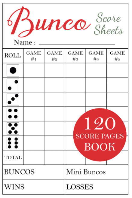 Bunco Score Sheets: Bunco Game Score Pads Sheets