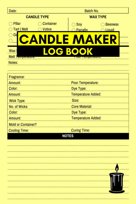 Candle Maker Log Book: A Logbook For Homemade Candle Making Business