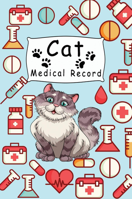 Cat Medical Record: Cute Cats Shots Record Card Kitten Vaccine Book