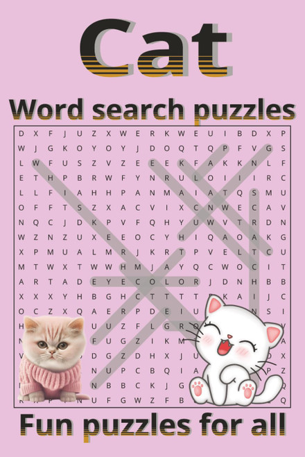 Cat Word Search Puzzles: Word Search for seniors, adults and teens