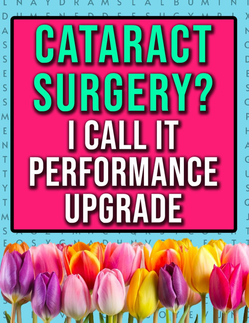 Cataract Surgery Word Search: Funny Eye Operation Recovery Present For