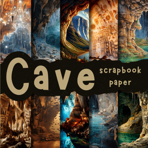 Cave scrapbook paper: Double-Sided Decorative craft Papers for Wrapping