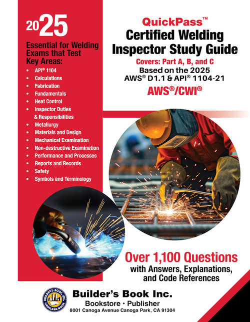 Certified Welding Inspector AWS/CWI QuickPass Study Tool Book based on