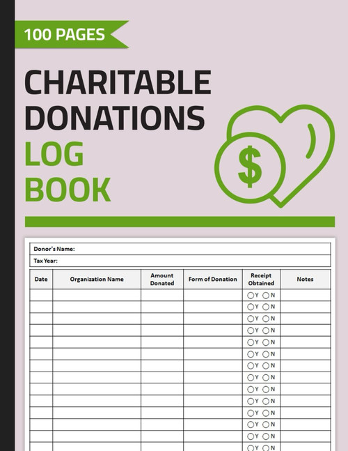 Charitable Donations Log Book: Donation Tracker Logbook
